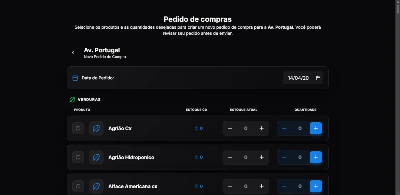 Centralizador de Pedidos